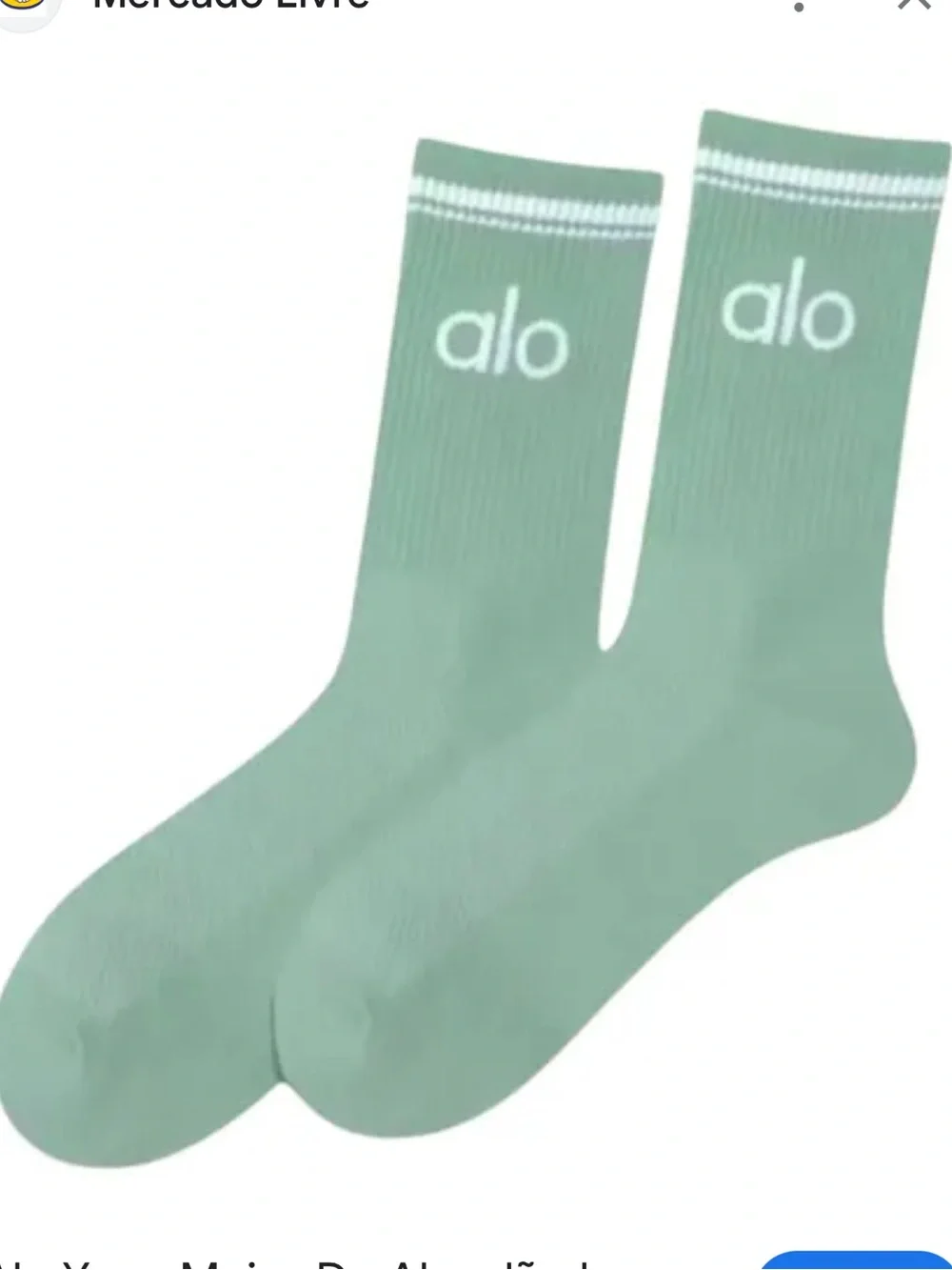 ALO Yoga Men's Crew Socks in Mint